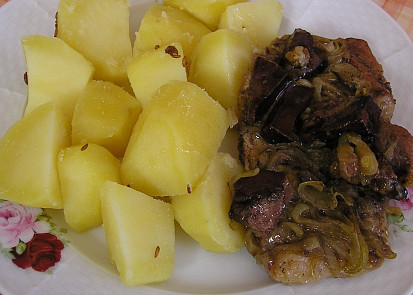 Vepřová krkovička s játry