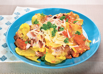 Bramborový gratin s dýní