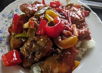 Sladkokyselé kuře z Hradce