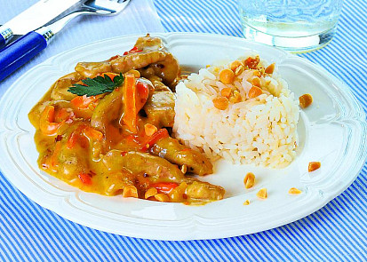 Vepřové v arašídové omáčce