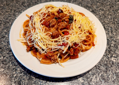 Špagety s vepřovým mletým masem