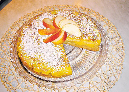 Jablečný koláč se zakysankou