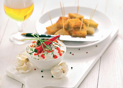 Pomazánka z tvarohu a pivního sýra