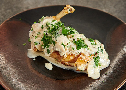 Kuřecí supreme se žampionovou omáčkou podle Mirka Kaliny