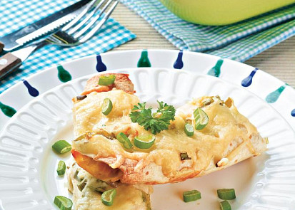 Zapečené tortilly s tuňákem