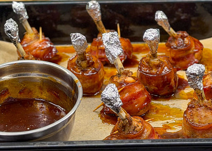 Kuřecí paličky ve slanině