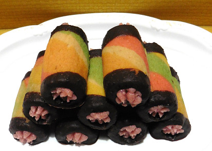 Veselé trubičky s ovocným krémem