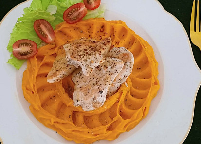 Kuřecí kousky s dýňovým pyré vhodné pro diabetiky