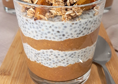 Chia pudink à la jablečný štrúdl