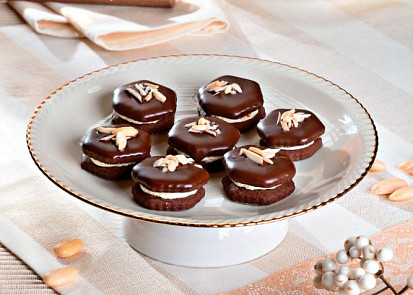 Čokoládová kolečka s mandlemi