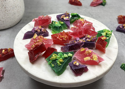 Jedlé krystaly s ovocnou příchutí