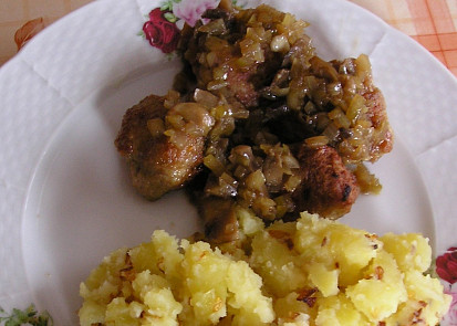 Mleté kuličky se žampiony