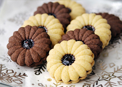 Linecké cukroví s mandlemi