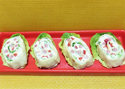 Rolády z plněné tortilly