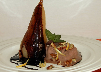 Hruška se zmrzlinou