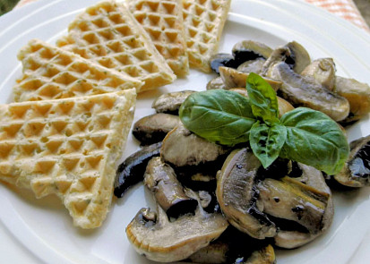 Těstovinové vafle jako příloha