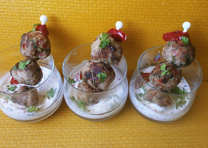 Masové kuličky jako chuťovky