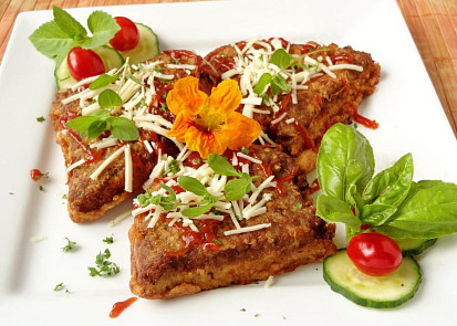 Smažené topinky s mletým masem