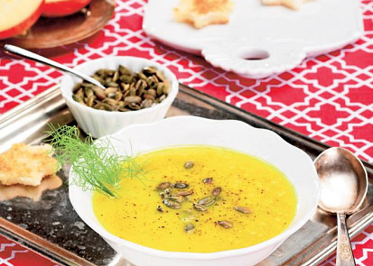 Fenyklovo-pórková polévka