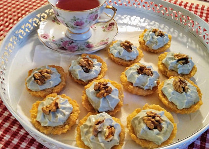 Linecké košíčky plněné nivovou pomazánkou