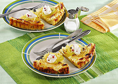 Bramborovo-cibulový koláč