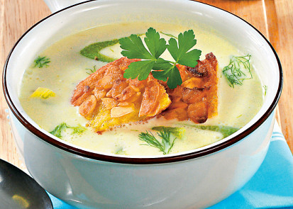 Krémová bramborová polévka s fenyklem