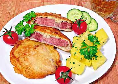 Uzené v pivním těstíčku