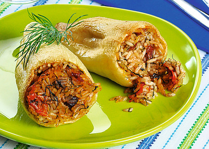 Turecké papriky s rýží