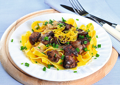 Citronovo-česneková drůbeží játra