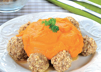 Jáhlové noky s dýňovým pyré