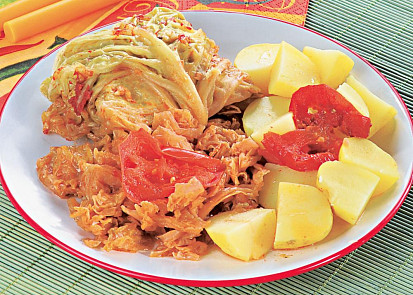 Plněné kapustové závitky s mletým masem