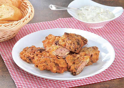 Drůbeží játra v česnekovém těstíčku