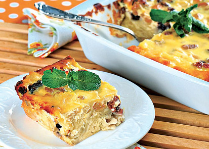 Zapečené těstoviny s tvarohem