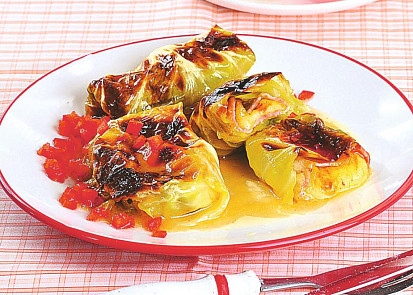 Zelné balíčky s mozzarellou