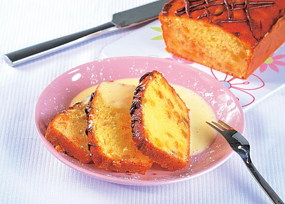 Tvarohový chlebíček s vanilkovým krémem