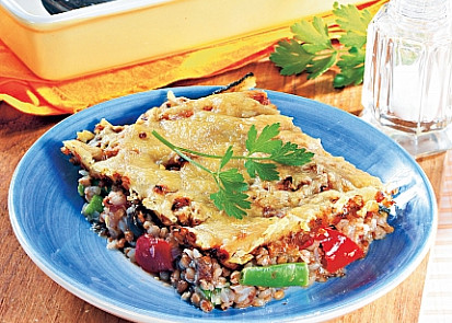 Zapékaná pohanka se zeleninou