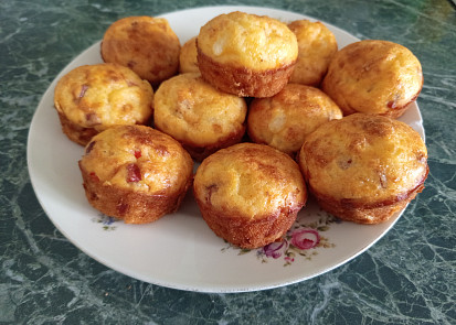 Slané muffiny z tvarohu