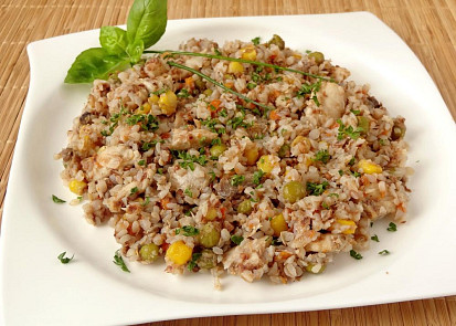 Pohankové rizoto s krůtím masem