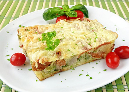 Zapečená růžičková kapusta s bramborovou kaší