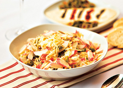 Krabí salát s olivami