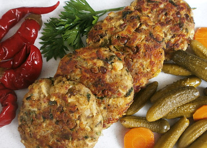 Květákové karbanátky s čočkou