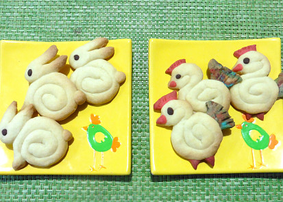 Kuřátka a zajíčci z lineckého těsta