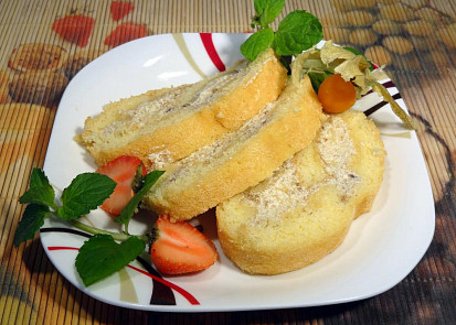 Nadýchaná banánová roláda