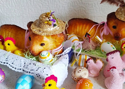 Beránek z tvarohového těsta s rozinkami