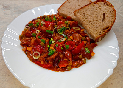 Mexická pánev s vepřovým masem