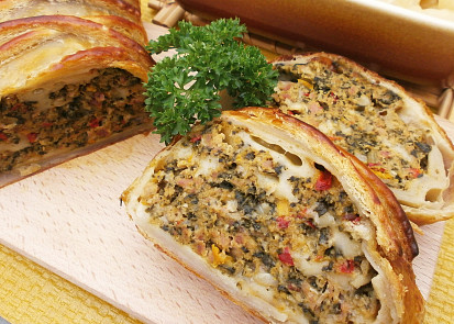 Nádivka v listovém těstě