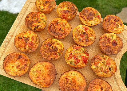 Vaječné muffiny se zeleninou