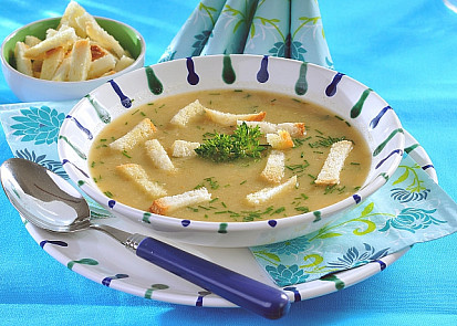 Celerová polévka se žampiony