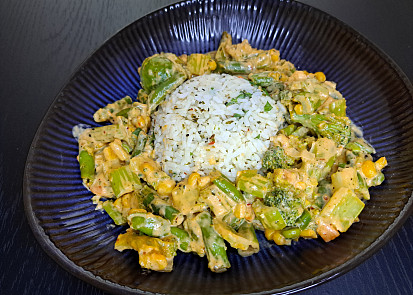 Krémová zeleninová směs na smetaně s rýží