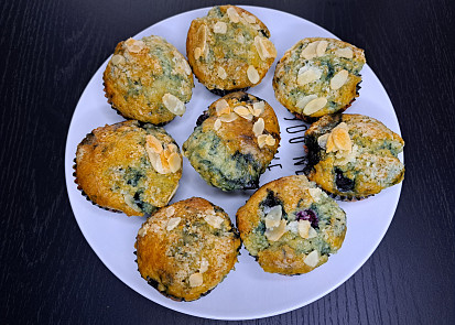 Borůvkové muffiny z cottage těsta